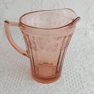 Jeannette Glass Cherry Blossom Pink Depression Glass 42oz Flat Pitcher
